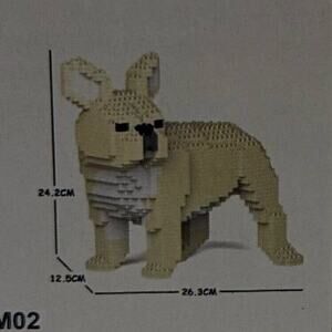 French Bulldog Sculptures (JEKCA Brick) DIY Kit Plastic Block Building New